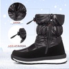 image:imageK KomForme Kids Insulated Fur Lined Warm Snow BootsBlack Pearl Cloth