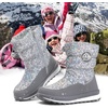 image:imageK KomForme Kids Insulated Fur Lined Warm Snow BootsSpider Print