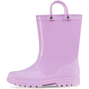 image:imageK KomForme Kids Girls amp Boys Rain Boots with Easyon Handles Outdoors  Waterproof PVCLilac