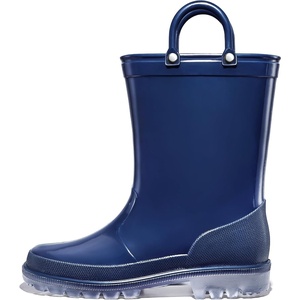 image:imageK KomForme Kids Girls amp Boys Rain Boots with Easyon Handles Outdoors  Waterproof PVCNavy