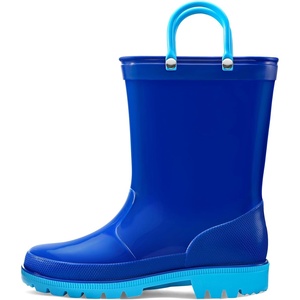 image:imageK KomForme Kids Girls amp Boys Rain Boots with Easyon Handles Outdoors  Waterproof PVCRoyal Blue