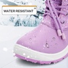 image:imageGirls Bungee Lacing Glitter Snow BootsPastel Purple