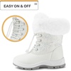 image:imageGirls Bungee Lacing Glitter Snow BootsWhite