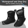 image:imageToddler Rain Boots Baby Easyon Rain Shoes for BoyampGirl  Waterproof PVCBlack