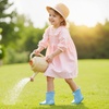 image:imageToddler Rain Boots Baby Easyon Rain Shoes for BoyampGirl  Waterproof PVCBlue
