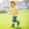 image:imageToddler Rain Boots Baby Easyon Rain Shoes for BoyampGirl  Waterproof PVCDark Green