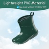 image:imageToddler Rain Boots Baby Easyon Rain Shoes for BoyampGirl  Waterproof PVCDark Green