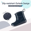 image:imageToddler Rain Boots Baby Easyon Rain Shoes for BoyampGirl  Waterproof PVCNavy