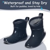 image:imageToddler Rain Boots Baby Easyon Rain Shoes for BoyampGirl  Waterproof PVCNavy