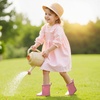 image:imageToddler Rain Boots Baby Easyon Rain Shoes for BoyampGirl  Waterproof PVCPink