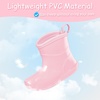 image:imageToddler Rain Boots Baby Easyon Rain Shoes for BoyampGirl  Waterproof PVCPink