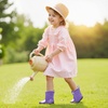 image:imageToddler Rain Boots Baby Easyon Rain Shoes for BoyampGirl  Waterproof PVCPurple