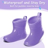 image:imageToddler Rain Boots Baby Easyon Rain Shoes for BoyampGirl  Waterproof PVCPurple