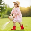 image:imageToddler Rain Boots Baby Easyon Rain Shoes for BoyampGirl  Waterproof PVCRed