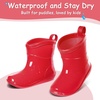 image:imageToddler Rain Boots Baby Easyon Rain Shoes for BoyampGirl  Waterproof PVCRed