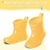image:imageToddler Rain Boots Baby Easyon Rain Shoes for BoyampGirl  Waterproof PVCYellow