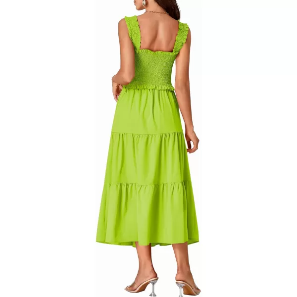 LYANER Women's 2 Piece Outfits Sleeveless Crop Top and High Waist Midi Skirt Set With Pockets