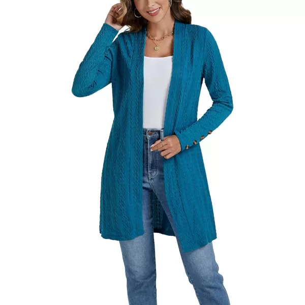 LYANER Women's 2023 Fall Casual Long Sleeve Open Front Sweater Knit Cardigans