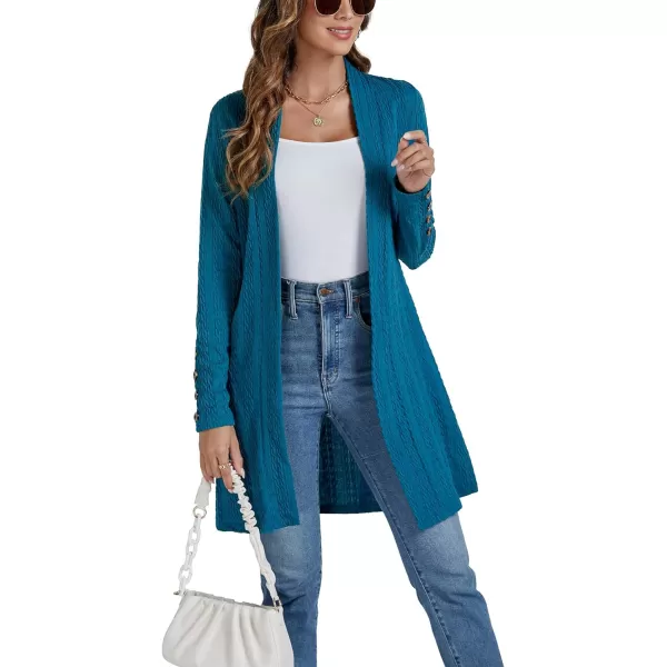 LYANER Women's 2023 Fall Casual Long Sleeve Open Front Sweater Knit Cardigans