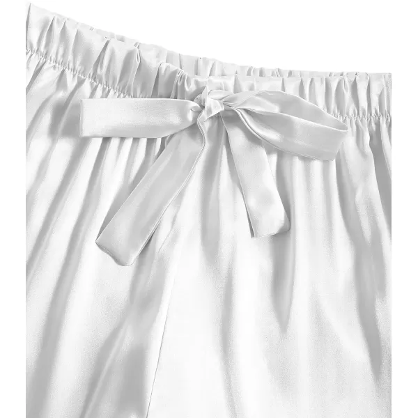 LYANER Women's 3Pcs Pajamas Satin Cami Top and Long Sleeve Shirt with Pants Sleepwear Set