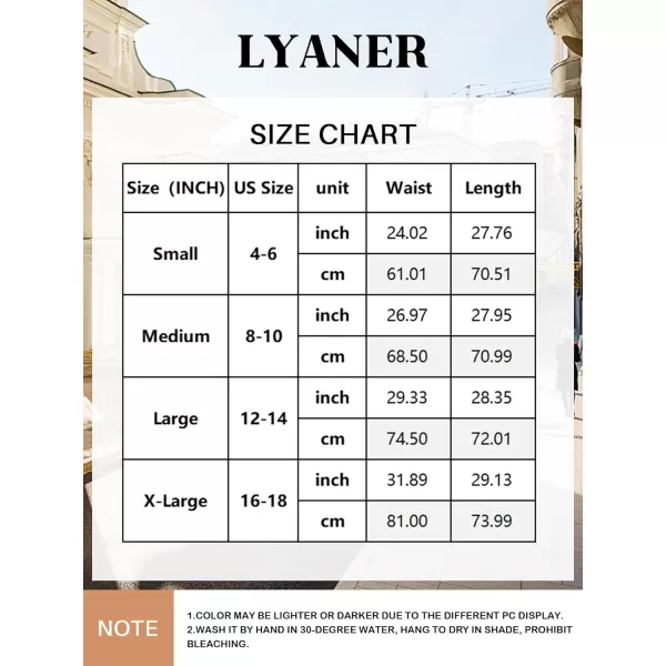 LYANER Women's Button Front Hight Waist A-line Loose Midi Skirt with Side Pocket