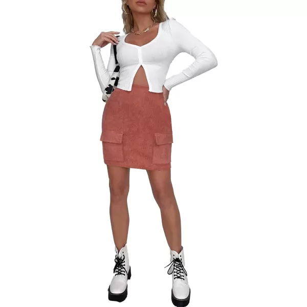 LYANER Women's Button Front V Neck Long Sleeve Slit Hem Ribbed Knit Crop T-Shirt Tee Top