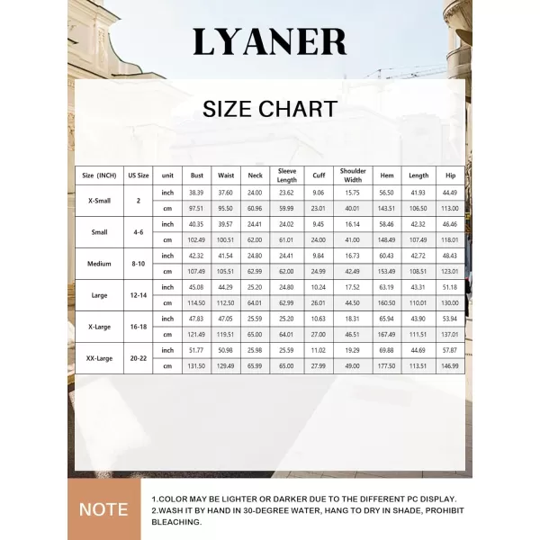 LYANER Women's Casual Crewneck Long Sleeve Loose Fit Midi Dress with Pocket