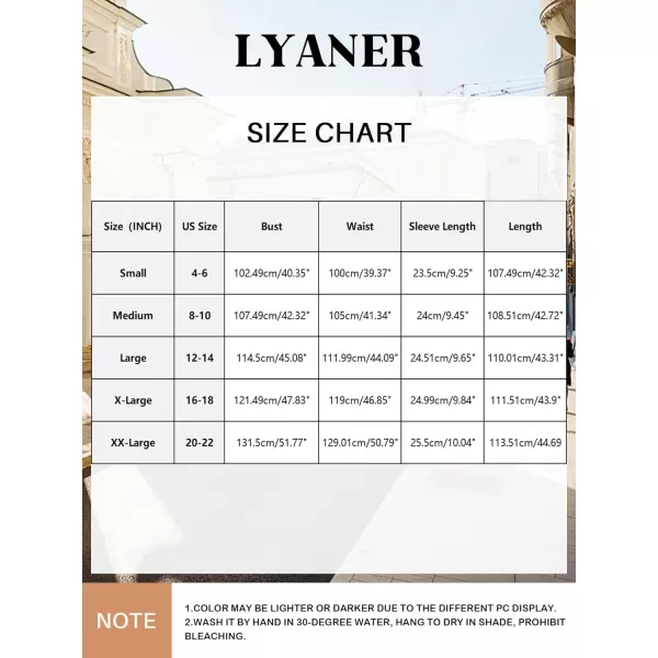 LYANER Women's Casual Crewneck Short Sleeve Loose Fit Midi Dress with Pocket
