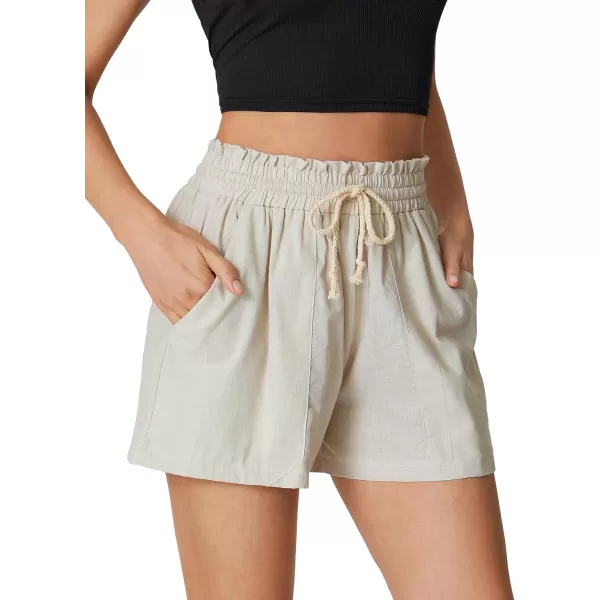 LYANER Women's Casual Drawstring Shorts Elastic Waist Side Pockets Athletic Shorts