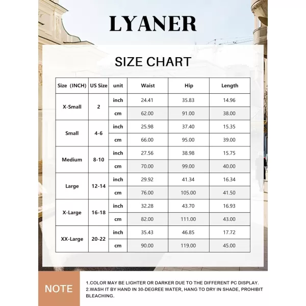 LYANER Women's Casual Floral Print Satin Silk High Waist Zipper Mini Short Skirt