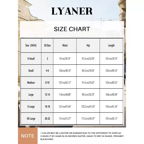 LYANER Women's Casual High Waist Ruffle Flare Pants Wide Leg Solid Stretchy Bell Bottom