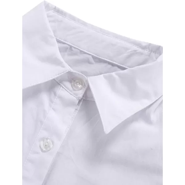 LYANER Women's Casual Shirt Dress Collar V Neck Button Down Loose Long Sleeve Mini Dresses