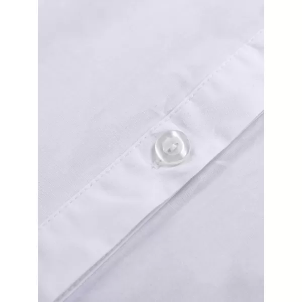 LYANER Women's Casual Shirt Dress Collar V Neck Button Down Loose Long Sleeve Mini Dresses