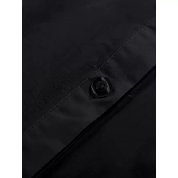 LYANER Women's Casual Shirt Dress Collar V Neck Button Down Loose Long Sleeve Mini Dresses