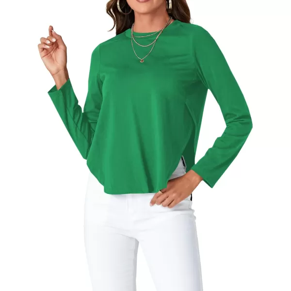 LYANER Women's Casual V Neck Puff Short Sleeve Shirt Blouses Tunic Top