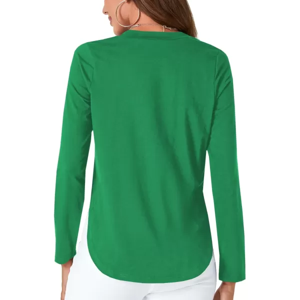 LYANER Women's Casual V Neck Puff Short Sleeve Shirt Blouses Tunic Top