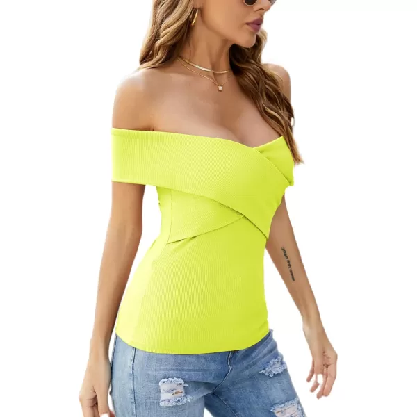 LYANER Women's Casual V Neck Puff Short Sleeve Shirt Blouses Tunic Top
