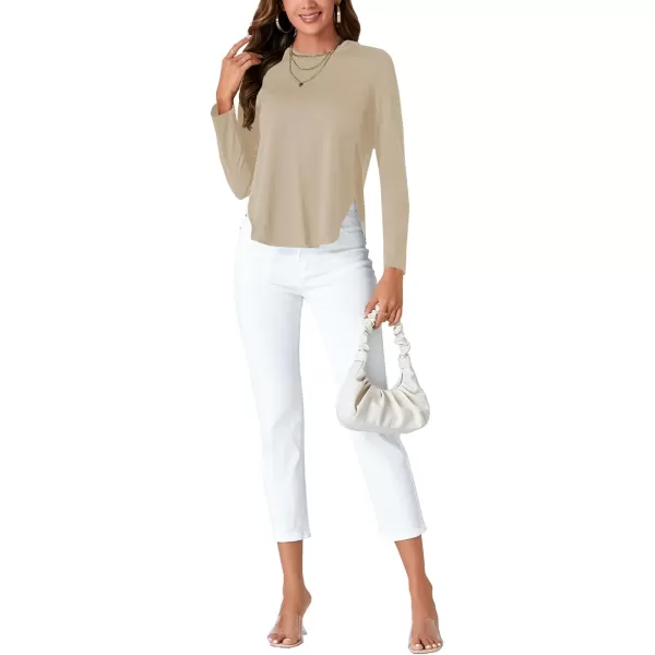 LYANER Women's Casual V Neck Puff Short Sleeve Shirt Blouses Tunic Top