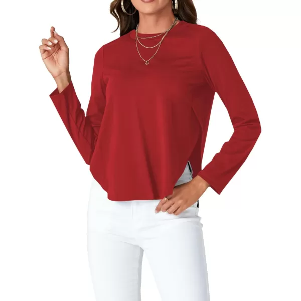 LYANER Women's Casual V Neck Puff Short Sleeve Shirt Blouses Tunic Top