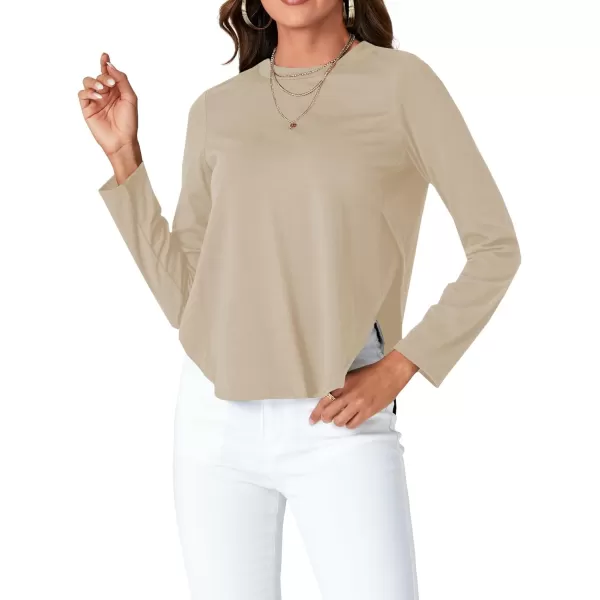 LYANER Women's Casual V Neck Puff Short Sleeve Shirt Blouses Tunic Top