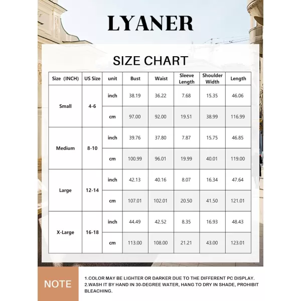 LYANER Women's Collar V Neck Button Down Short Sleeve Tiered Ruffle A Line Flowy Midi Shirt Dress