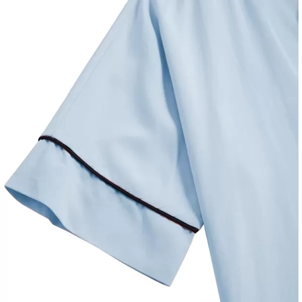 LYANER Women's Cotton Pajamas Set Buttons Short Sleeve Shirt with Shorts Set PJs Loungewear