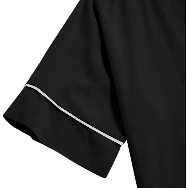 LYANER Women's Cotton Pajamas Set Buttons Short Sleeve Shirt with Shorts Set PJs Loungewear