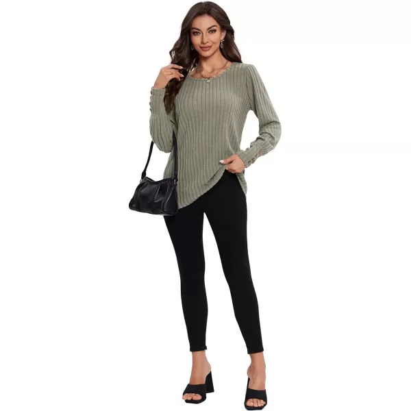 LYANER Women's Crewneck Ribbed Knit Long Pull Sleeve Pullover Sweater Shirt Blouse Top