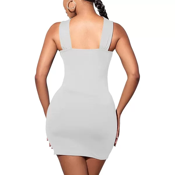 LYANER Women's Cut Out Crisscross Halter Bodycon Wrap Sexy Tank Midi Dress