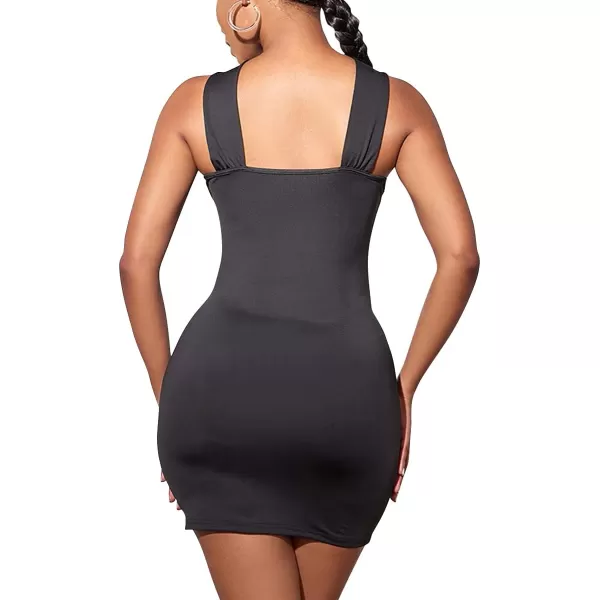LYANER Women's Cut Out Crisscross Halter Bodycon Wrap Sexy Tank Midi Dress