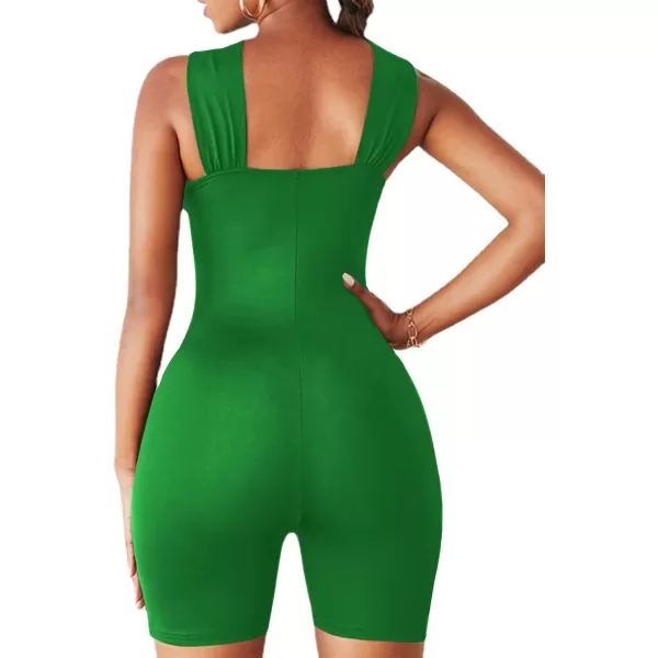 LYANER Women's Cut Out Crisscross Wrap Short Jumpsuit Bodysuit One Piece Catsuit