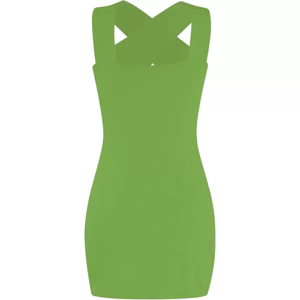 LYANER Women's Cut Out Halter Wrap Sexy Bodycon Party Sleeveless Tank Mini Dress