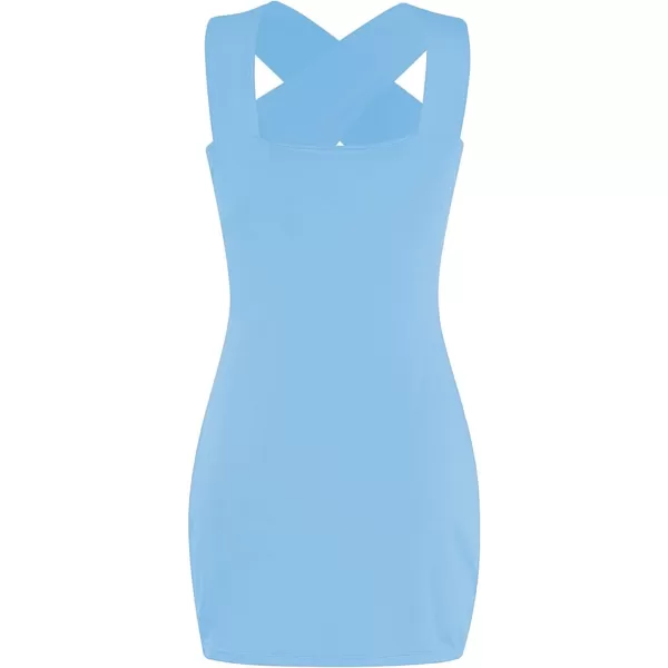 LYANER Women's Cut Out Halter Wrap Sexy Bodycon Party Sleeveless Tank Mini Dress