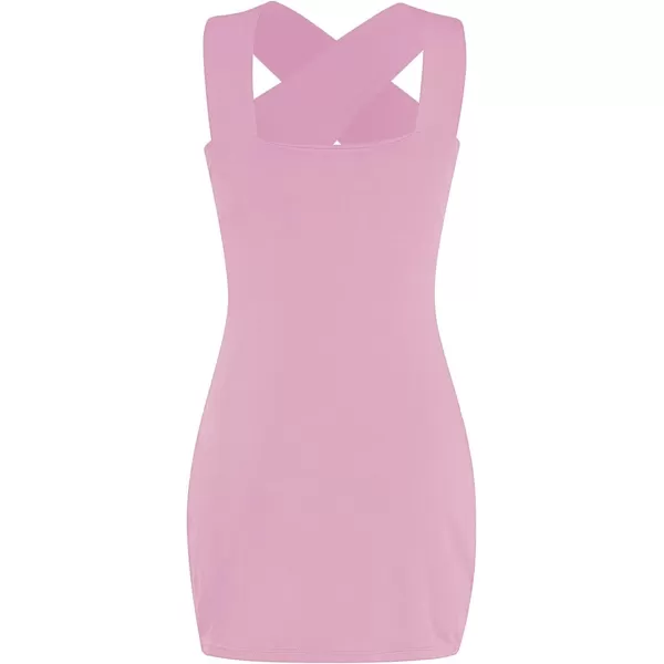 LYANER Women's Cut Out Halter Wrap Sexy Bodycon Party Sleeveless Tank Mini Dress